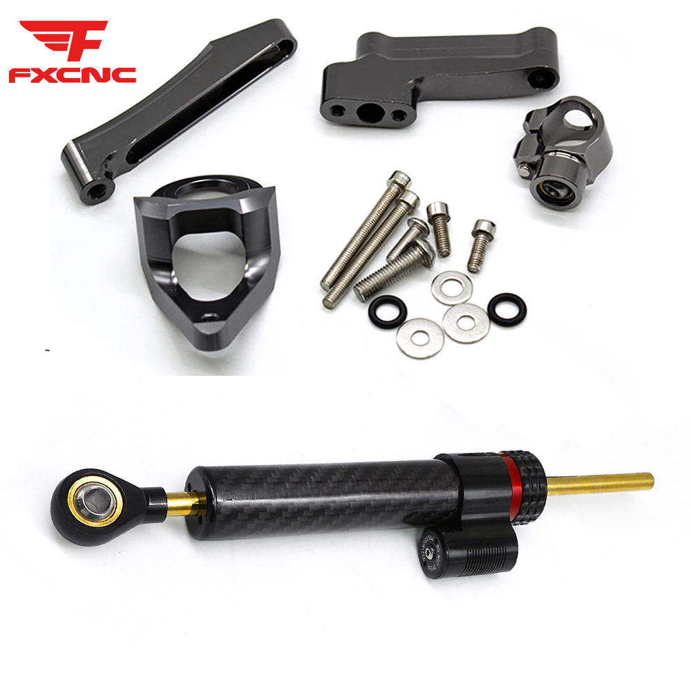 Steering Damper Stabilizer Kit Cnc - For Suzuki GSXR1300 1998 -2019 Carbon