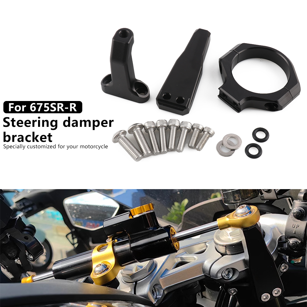 New Motorcycle 675SR-R Damper  - Steering Damper Stabilizer Kit Cnc review and price